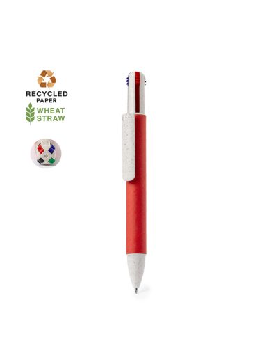 Lapicero promocional rojo 4 en 1