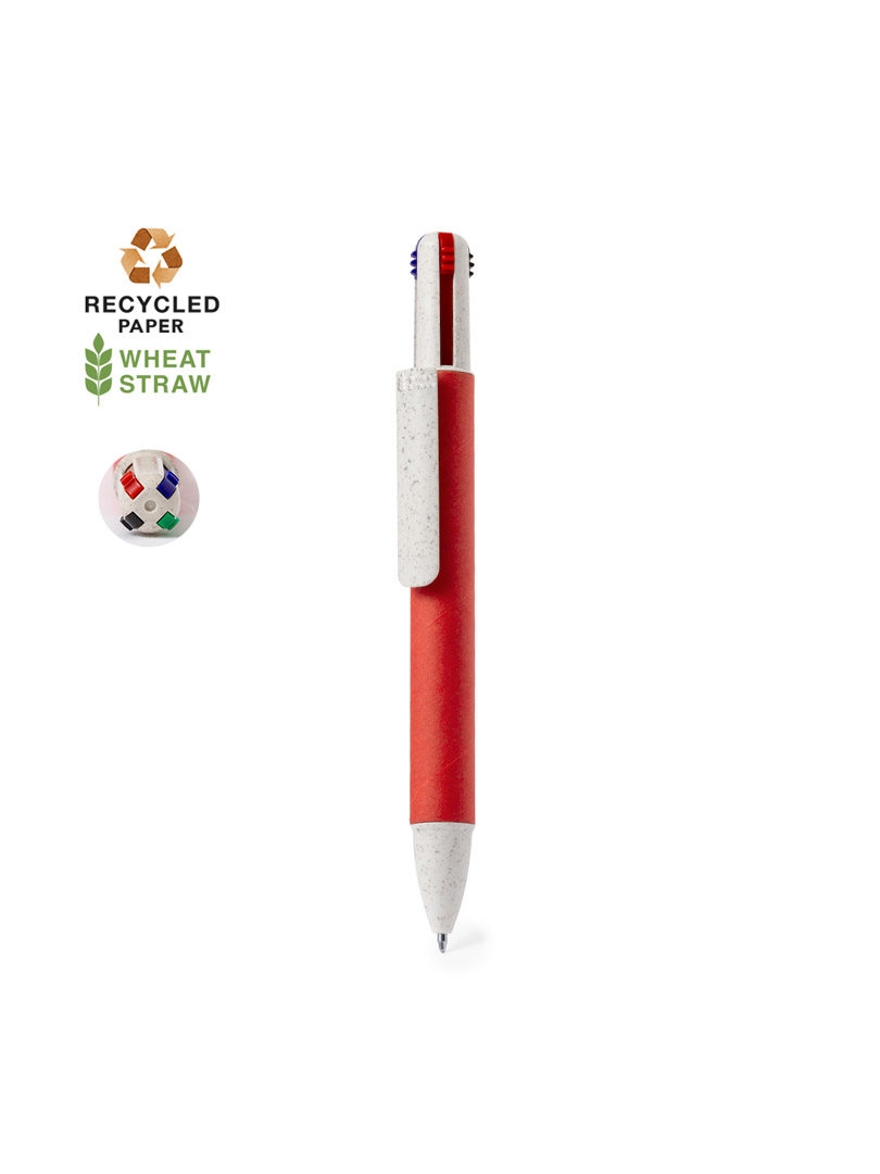 Lapicero promocional rojo 4 en 1