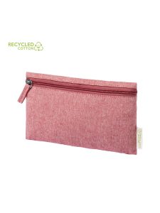 Neceser rojo de algodón reciclado