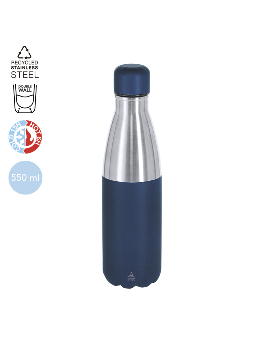 Botella promocional térmica de acero inoxidable reciclado