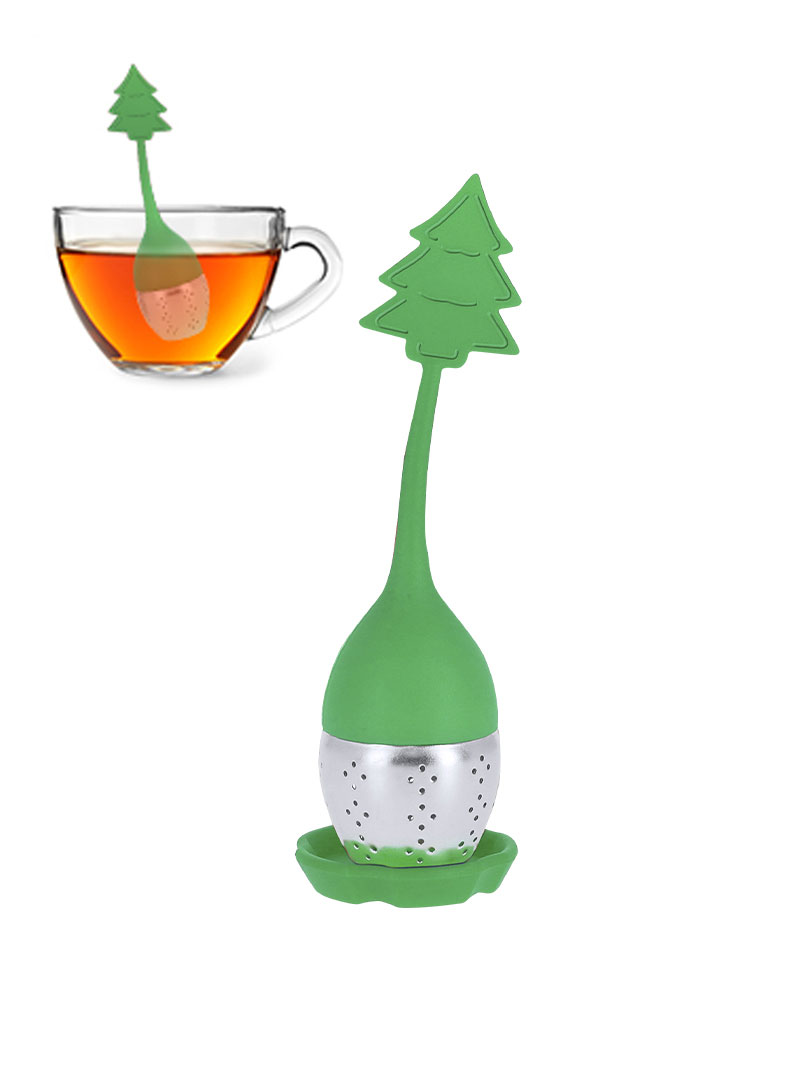 Infusor promocional de té, con diseño navideño