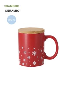 Taza promocional con diseños de copo de nieve