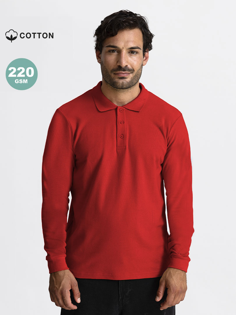 Polo promocional rojo de algodón