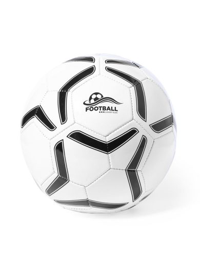 Bola de futbol de diseño bicolor con parches negros