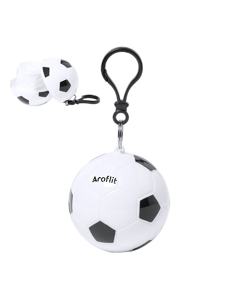 Llaveros personalizados en forma de bola de futbol con poncho