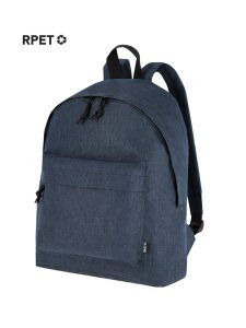 Mochila promocional de diseño Jaspeado, con doble tirador negro