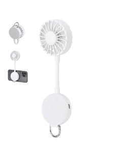 Ventilador portatil multiposición con rotación de 360°.