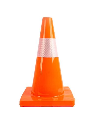 Cono de transito de color naranja